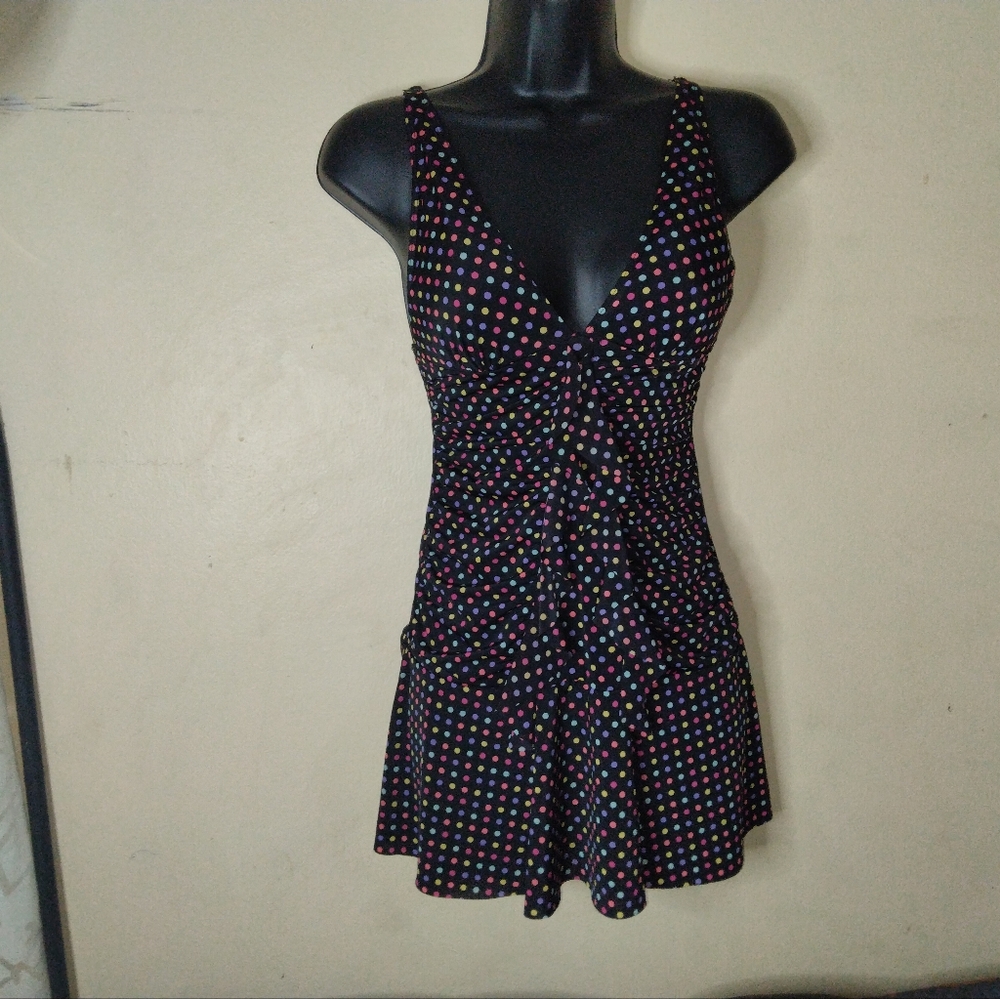 Vtg Victoria's Secret Sexy Little Thing Multi-Colored Polka Dot Dress Size S - Picture 5 of 14